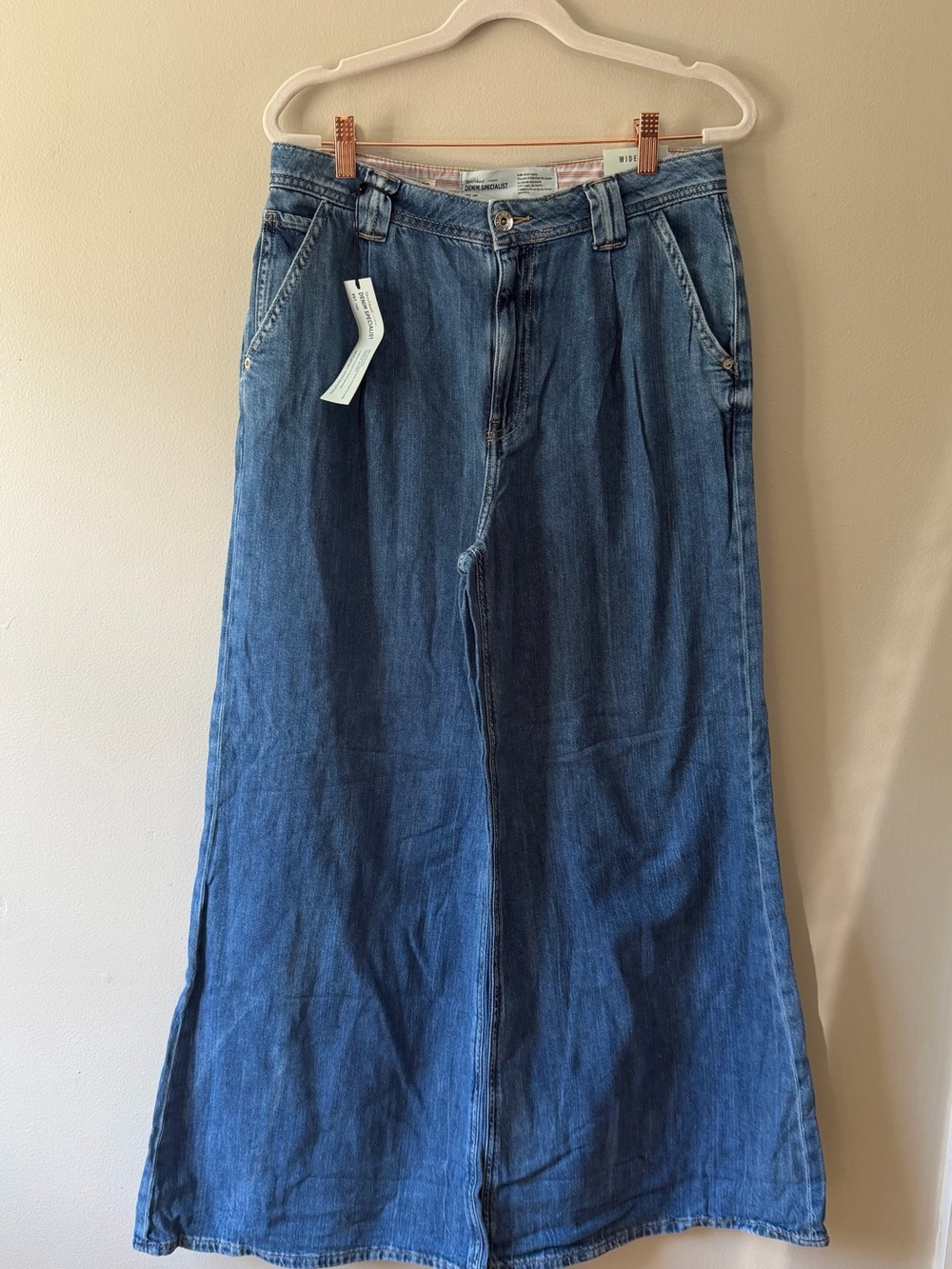 River Island- Blue Wide-Leg Denim Jeans
